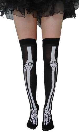 F8187 party skeleton socks costumes accessories adult stockings